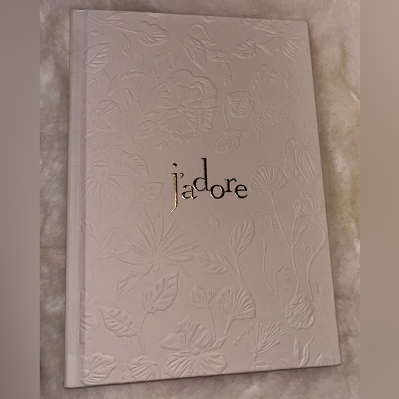 DIOR J’adore White Embossed Blank Journal Notebook with Gold Edges | NEW - Picture 4 of 6
